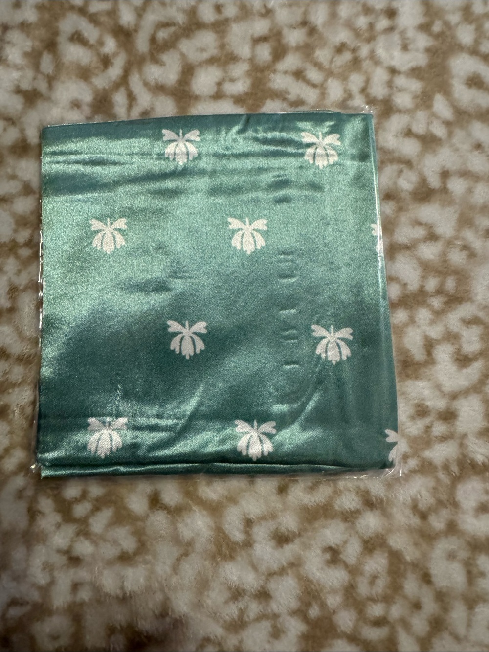 NEW Pack of Six Satin Floral Scarves - Orange, Teal, Rose, Peach, Blue, Yellow - Picture 5 of 8